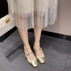 image:imageHee grand Women Low Heel Mary Jane Shoes Closed Square Toe Ankle Strap Buckle Chunky Block Heels Comfortable Low Heel Dress Shoes Pumps for OfficeBeige