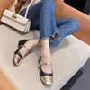 image:imageHee grand Women Low Heel Mary Jane Shoes Closed Square Toe Ankle Strap Buckle Chunky Block Heels Comfortable Low Heel Dress Shoes Pumps for OfficeBlack