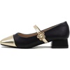 image:imageHee grand Women Low Heel Mary Jane Shoes Closed Square Toe Ankle Strap Buckle Chunky Block Heels Comfortable Low Heel Dress Shoes Pumps for OfficeBlack