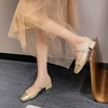 image:imageHee grand Women Low Heel Mary Jane Shoes Closed Square Toe Ankle Strap Buckle Chunky Block Heels Comfortable Low Heel Dress Shoes Pumps for OfficeKhaki