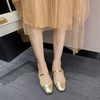 image:imageHee grand Women Low Heel Mary Jane Shoes Closed Square Toe Ankle Strap Buckle Chunky Block Heels Comfortable Low Heel Dress Shoes Pumps for OfficeKhaki