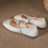 image:imageHee grand Women Mary Jane Flats Shoes Square Toe Satin Dress Shoes Comfortable Casual Ballet Flats461apricot