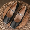 image:imageHee grand Women Mary Jane Flats Shoes Square Toe Satin Dress Shoes Comfortable Casual Ballet Flats461black
