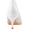 image:imageHee grand Women Mid Heels Pointed Toe Pump Small Heels Office Shoes for Work Sexy Mesh Lace Wedding Party Dress Shoes1white
