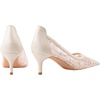 image:imageHee grand Women Mid Heels Pointed Toe Pump Small Heels Office Shoes for Work Sexy Mesh Lace Wedding Party Dress Shoes2apricot