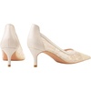 image:imageHee grand Women Mid Heels Pointed Toe Pump Small Heels Office Shoes for Work Sexy Mesh Lace Wedding Party Dress Shoes3apricot