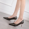 image:imageHee grand Women Pointed Toe Pump Shiny Stiletto Fashion Party High Heels Club Shoes069black