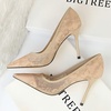 image:imageHee grand Women Sexy Pointed Toe Lace High Heels Comfort Work Pumps Ladies Stilettos Bridal Dress Shoes for WeddingKhaki