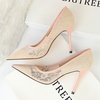 image:imageHee grand Women Sexy Pointed Toe Lace High Heels Comfort Work Pumps Ladies Stilettos Bridal Dress Shoes for WeddingPink