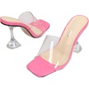 image:imageHee grand Women Summer Clear Heels SlideSandals Transparent Peep Toe Stiletto Wedding Party Dress ShoesPink