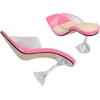 image:imageHee grand Women Summer Clear Heels SlideSandals Transparent Peep Toe Stiletto Wedding Party Dress ShoesPink