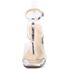 image:imageHee grand Womens Ankle Strap Sandals Transparent Thick Heels Wedding Party Dress ShoesSilver