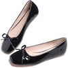image:imageHee grand Womens Ballet Flats Bowknot Square Toe Dressy Flat Shoes for Casual Work Comfort Slip On FlatsPatent Leatherblack