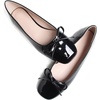 image:imageHee grand Womens Ballet Flats Bowknot Square Toe Dressy Flat Shoes for Casual Work Comfort Slip On FlatsPatent Leatherblack