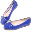 image:imageHee grand Womens Ballet Flats Bowknot Square Toe Dressy Flat Shoes for Casual Work Comfort Slip On FlatsPatent Leatherblue