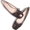 image:imageHee grand Womens Ballet Flats Bowknot Square Toe Dressy Flat Shoes for Casual Work Comfort Slip On FlatsPatent Leatherbrown