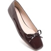 image:imageHee grand Womens Ballet Flats Bowknot Square Toe Dressy Flat Shoes for Casual Work Comfort Slip On FlatsPatent Leatherbrown