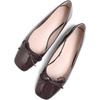 image:imageHee grand Womens Ballet Flats Bowknot Square Toe Dressy Flat Shoes for Casual Work Comfort Slip On FlatsPatent Leatherbrown