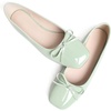 image:imageHee grand Womens Ballet Flats Bowknot Square Toe Dressy Flat Shoes for Casual Work Comfort Slip On FlatsPatent Leatheremerald Green