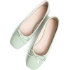 image:imageHee grand Womens Ballet Flats Bowknot Square Toe Dressy Flat Shoes for Casual Work Comfort Slip On FlatsPatent Leatheremerald Green