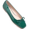image:imageHee grand Womens Ballet Flats Bowknot Square Toe Dressy Flat Shoes for Casual Work Comfort Slip On FlatsPatent Leathergreen
