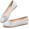 image:imageHee grand Womens Ballet Flats Bowknot Square Toe Dressy Flat Shoes for Casual Work Comfort Slip On FlatsPatent Leathergrey