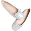 image:imageHee grand Womens Ballet Flats Bowknot Square Toe Dressy Flat Shoes for Casual Work Comfort Slip On FlatsPatent Leathergrey
