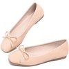 image:imageHee grand Womens Ballet Flats Bowknot Square Toe Dressy Flat Shoes for Casual Work Comfort Slip On FlatsPatent Leatherkhaki