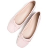 image:imageHee grand Womens Ballet Flats Bowknot Square Toe Dressy Flat Shoes for Casual Work Comfort Slip On FlatsPatent Leathernude Apricot