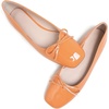 image:imageHee grand Womens Ballet Flats Bowknot Square Toe Dressy Flat Shoes for Casual Work Comfort Slip On FlatsPatent Leatherorange