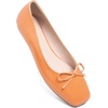 image:imageHee grand Womens Ballet Flats Bowknot Square Toe Dressy Flat Shoes for Casual Work Comfort Slip On FlatsPatent Leatherorange