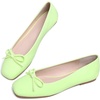 image:imageHee grand Womens Ballet Flats Bowknot Square Toe Dressy Flat Shoes for Casual Work Comfort Slip On FlatsPuapple Green