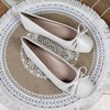 image:imageHee grand Womens Ballet Flats Bowknot Square Toe Dressy Flat Shoes for Casual Work Comfort Slip On FlatsPubeige
