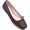 image:imageHee grand Womens Ballet Flats Bowknot Square Toe Dressy Flat Shoes for Casual Work Comfort Slip On FlatsPubrown