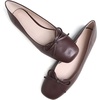 image:imageHee grand Womens Ballet Flats Bowknot Square Toe Dressy Flat Shoes for Casual Work Comfort Slip On FlatsPubrown