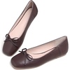 image:imageHee grand Womens Ballet Flats Bowknot Square Toe Dressy Flat Shoes for Casual Work Comfort Slip On FlatsPubrown