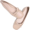 image:imageHee grand Womens Ballet Flats Bowknot Square Toe Dressy Flat Shoes for Casual Work Comfort Slip On FlatsPukhaki