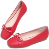 image:imageHee grand Womens Ballet Flats Bowknot Square Toe Dressy Flat Shoes for Casual Work Comfort Slip On FlatsPured