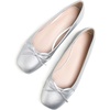 image:imageHee grand Womens Ballet Flats Bowknot Square Toe Dressy Flat Shoes for Casual Work Comfort Slip On FlatsPusilver