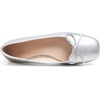 image:imageHee grand Womens Ballet Flats Bowknot Square Toe Dressy Flat Shoes for Casual Work Comfort Slip On FlatsPusilver