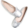 image:imageHee grand Womens Ballet Flats Bowknot Square Toe Dressy Flat Shoes for Casual Work Comfort Slip On FlatsPusilver