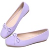 image:imageHee grand Womens Ballet Flats Bowknot Square Toe Dressy Flat Shoes for Casual Work Comfort Slip On FlatsPuviolet
