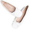 image:imageHee grand Womens Ballet Flats Bowknot Square Toe Dressy Flat Shoes for Casual Work Comfort Slip On FlatsPuwhite