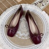 image:imageHee grand Womens Ballet Flats Bowknot Square Toe Dressy Flat Shoes for Casual Work Comfort Slip On FlatsPuwine Red