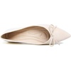 image:imageHee grand Womens BowKnot Ballet Flats Classic Pointy Toe Shallow Flats Casual SlipOn Loafers Comfort Walking Flats Faux Suede Dressy ShoesApricot