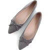 image:imageHee grand Womens BowKnot Ballet Flats Classic Pointy Toe Shallow Flats Casual SlipOn Loafers Comfort Walking Flats Faux Suede Dressy ShoesGrey
