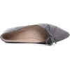 image:imageHee grand Womens BowKnot Ballet Flats Classic Pointy Toe Shallow Flats Casual SlipOn Loafers Comfort Walking Flats Faux Suede Dressy ShoesGrey