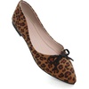image:imageHee grand Womens BowKnot Ballet Flats Classic Pointy Toe Shallow Flats Casual SlipOn Loafers Comfort Walking Flats Faux Suede Dressy ShoesLeopard Brown