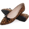image:imageHee grand Womens BowKnot Ballet Flats Classic Pointy Toe Shallow Flats Casual SlipOn Loafers Comfort Walking Flats Faux Suede Dressy ShoesLeopard Brown