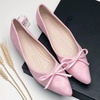 image:imageHee grand Womens BowKnot Ballet Flats Classic Pointy Toe Shallow Flats Casual SlipOn Loafers Comfort Walking Flats Faux Suede Dressy ShoesPink